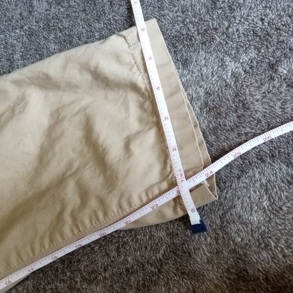 LOFT khaki elastic ruffled waist pull on pants - Picture 7 of 8